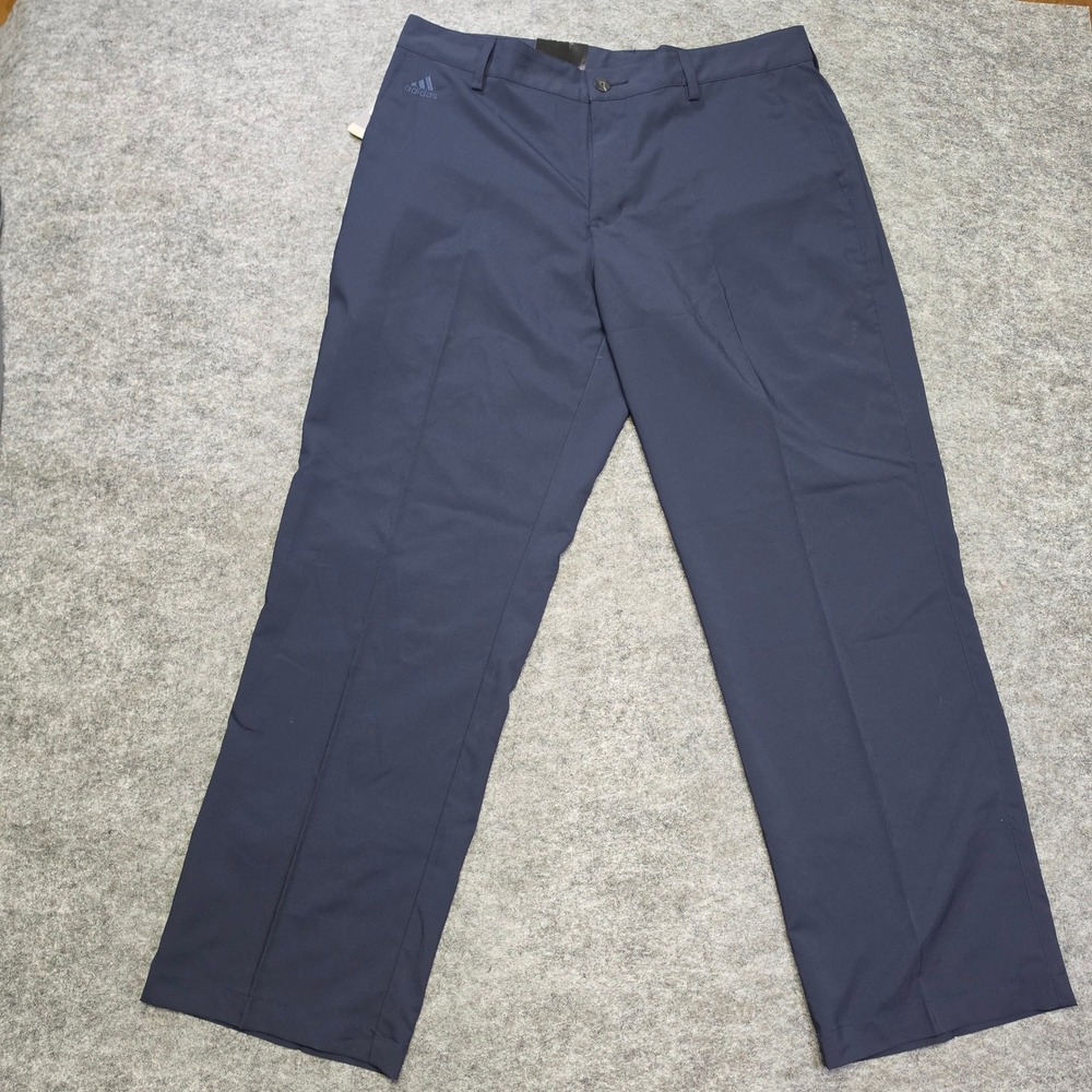 Adidas Mens Climalite Golf Pants Navy Blue 35x30 Performance Flat Front TM6011S3